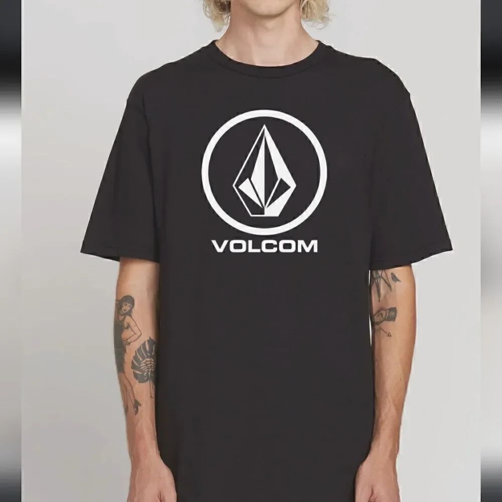 Volcom Logo Black SS Circle Tee